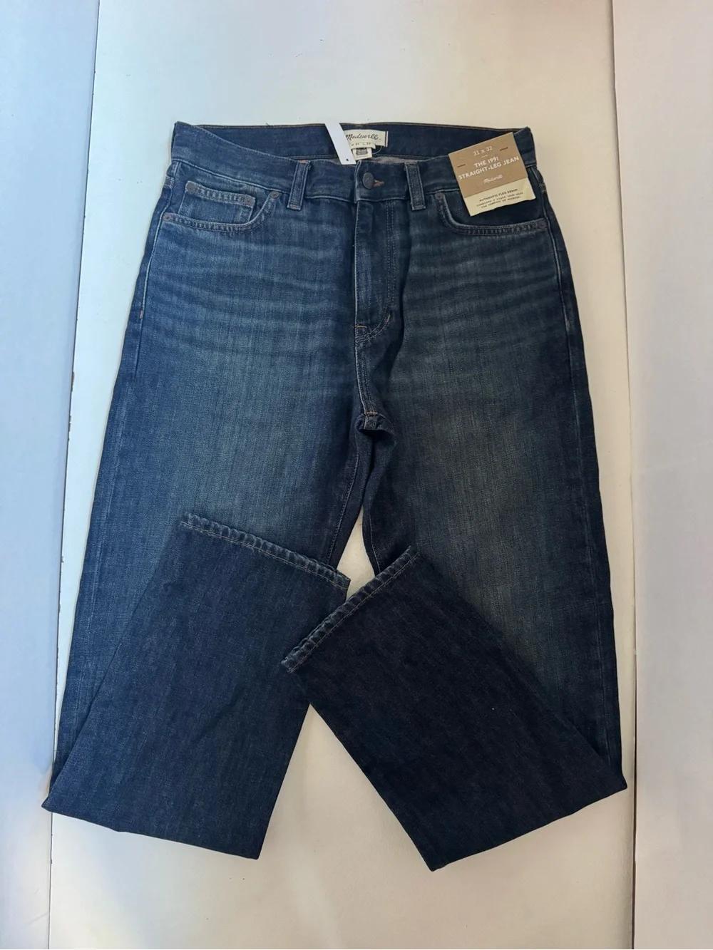 Madewell The 1991 Straight-Leg Jeans Mens 31x32 Dark Indigo Authentic Flex NWT